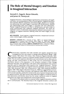The Role of Mental Imagery and Emotion in Imagined Interaction