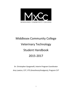 Vet Tech Handbook - Middlesex Community College