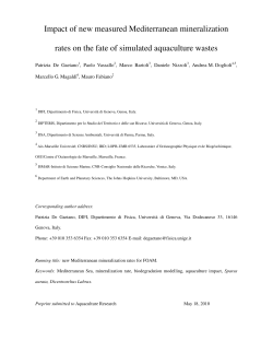 Impact of new measured Mediterranean mineralization rates on the