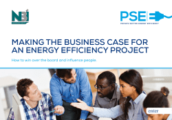making the business case for an energy efficiency project