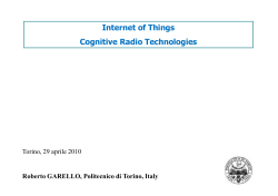 Internet of Things Cognitive Radio Technologies