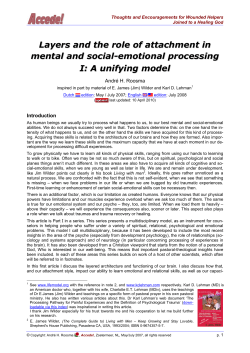 Layers and the role of attachment in mental and social