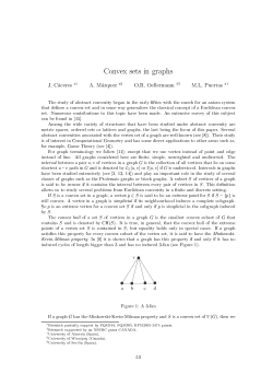 Convex sets in graphs
