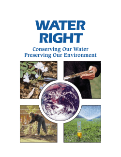 Conserving Our Water Preserving Our