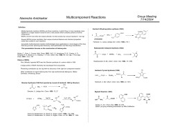 Multicomponent Reactions