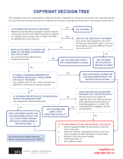 copyright decision tree - SFU Library
