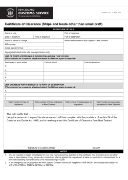 C3 - Certificate of Clearance (Ships and boats other than small craft)
