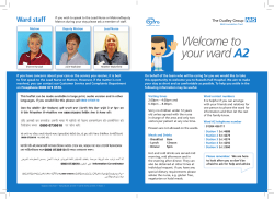Welcome to your ward A2 - The Dudley Group NHS Foundation Trust
