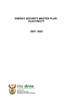 Energy Security Master Plan - Electricity