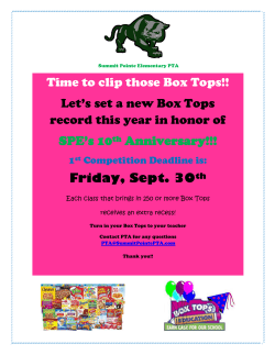 Time to clip those Box Tops!! Let`s set a new Box Tops record this