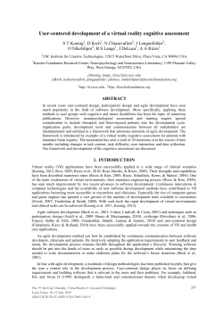 User-centered development of a virtual reality cognitive assessment