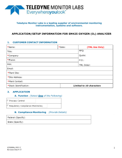 SM425 Application Setup Sheet Rev C
