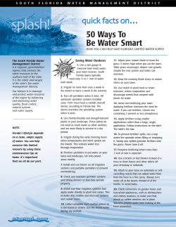 50 Ways To Be Water Smart