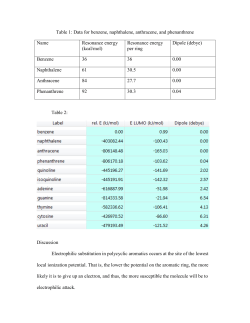 Table 1: Data for benzene, naphthalene, anthracene, and