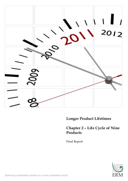 Longer Product Lifetimes - Chapter 2. Life Cycle Impact of Nine