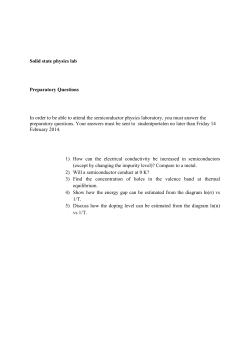 Solid state physics lab Preparatory Questions In order to be able to