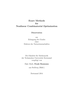 Exact Methods for Nonlinear Combinatorial Optimization