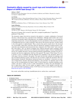 Dosimetric effects caused by couch tops and immobilization