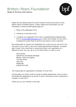 Job description - Britten