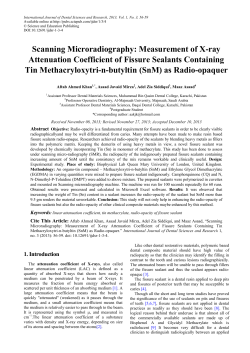 Measurement of X-ray Attenuation Coefficient of Fissure Sealants