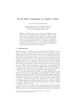 On the Role of Dopamine in Cognitive Vision