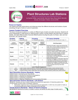 Plant Structures Lab Stations