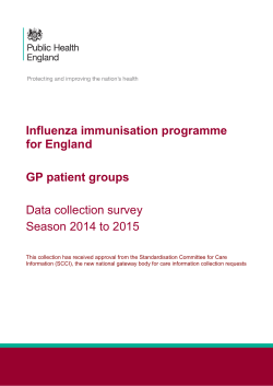Influenza immunisation programme for England GP patient