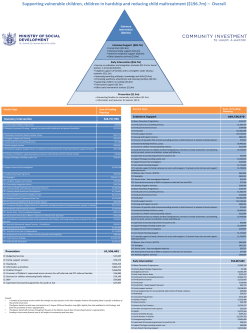 Summary of programmes and services MSD funds