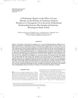 A Preliminary Report on the Effect of Laser Therapy on the