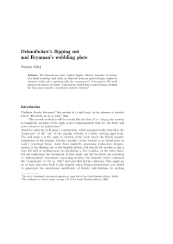 Dzhanibekov`s flipping nut and Feynman`s wobbling plate