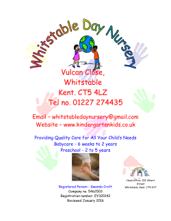 The Background to Whitstable Day Nursery