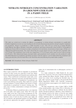 nitrate-nitrogen concentration variation in groundwater flow in a