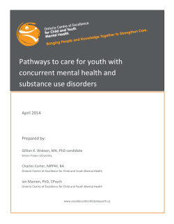 Pathways to care for youth with concurrent mental health and