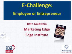 E-Challenge - Marketing Edge Consulting Group
