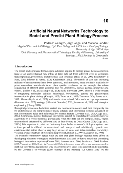 Artificial Neural Networks Technology to Model and Predict Plant