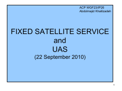 FIXED SATELLITE SERVICE and UAS