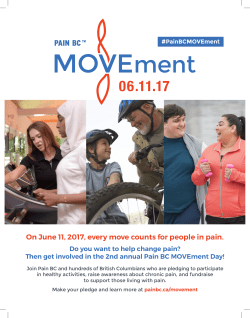 On June 11, 2017, every move counts for people in pain.