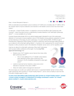 Blue light Cystoscopy with Cysview Intro Letter Color
