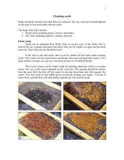 Cleaning seeds