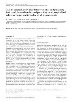 Middle cerebral artery blood flow velocities and