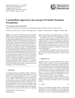 A probabilistic approach to the concept of Probable Maximum