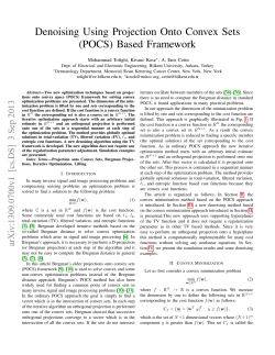 Denoising Using Projection Onto Convex Sets (POCS) Based