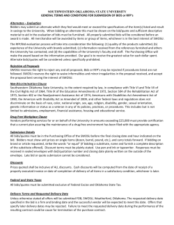 general terms and conditions for submission of bids