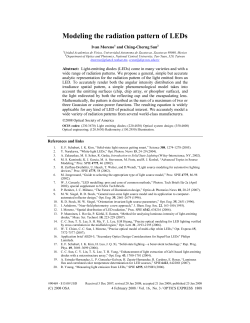 Modeling the radiation pattern of LEDs