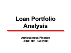 Slide Show 20 - Department of Agricultural Economics