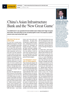 China`s Asian Infrastructure Bank and the `New Great Game`