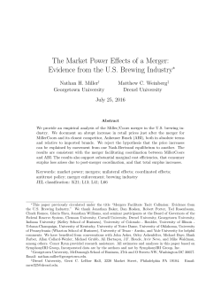 The Market Power Effects of a Merger: Evidence from the