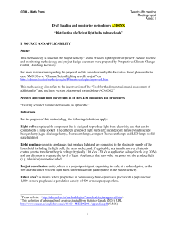 1 Draft baseline and monitoring methodology