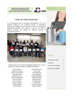 CSME and ASME Membership