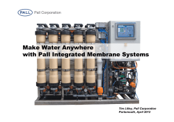 Make Water Anywhere with Pall Integrated Membrane Systems